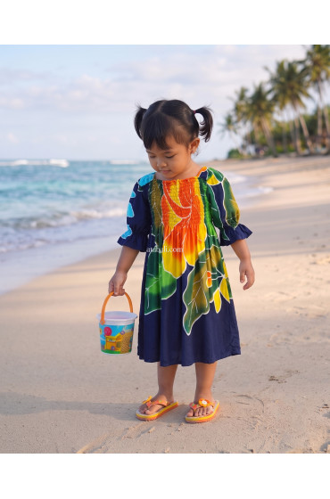 Hand Painted Rayon Kids Dress